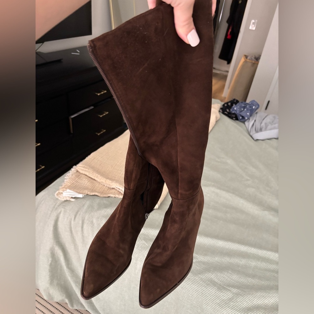 Steve Madden lucid brown suede boots size 7.5